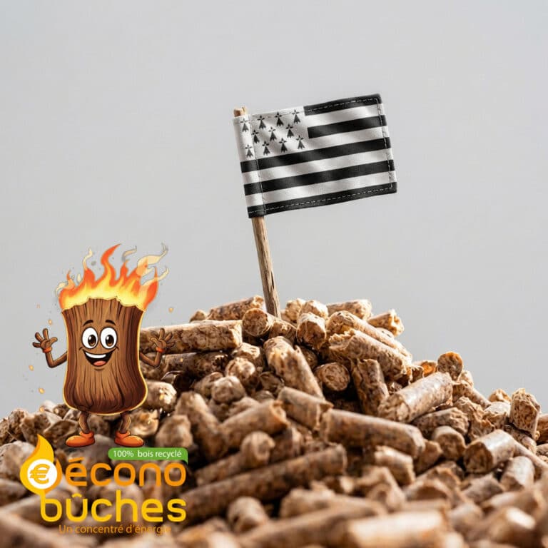 Granulés de bois bretons en palette à prix direct usine